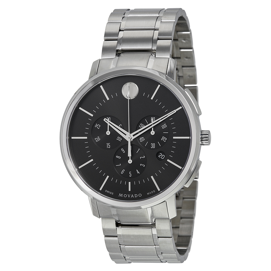 Movado Imitation Men's Watch - 0606886 - Stainless Steel Case, Blue Sunray Dial, Automatic Movement