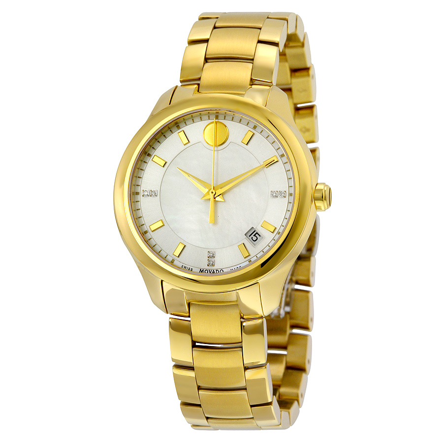 Mother of Pearl Beauty - Movado 0606980 Silver/White Automatic Watch