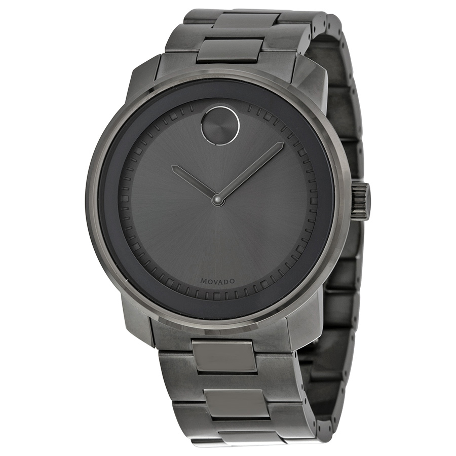 Stylish Movado Quartz Timepiece - Modern Chrome Case, Silver Dial, 30M Water-Resistant Watch