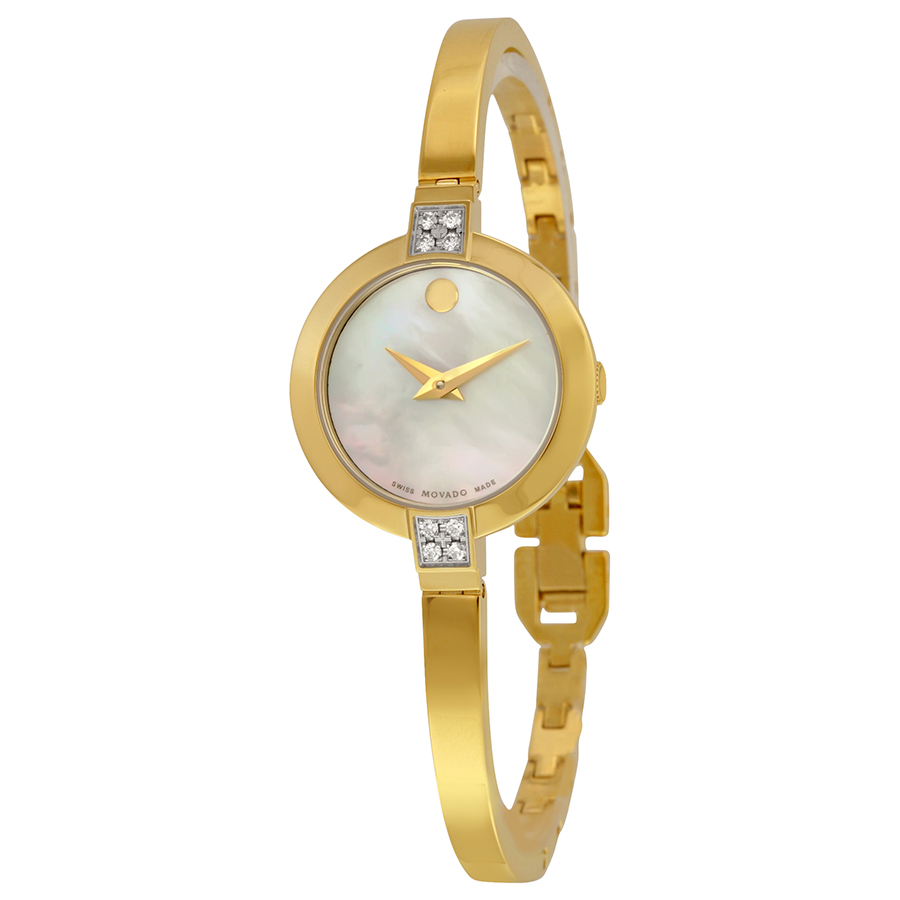 Movado Bela Swiss Clone 0607000 Automatic Timepiece - Glistening Mother of Pearl Face