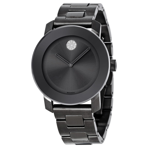 Movado Bold Swiss Automatic Watch with Black Dial & Steel Case