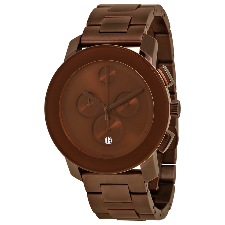 Movado Bold 3600140 Imitation Timepiece Brown Ion-Plated Case Automatic Brown Dial Watch