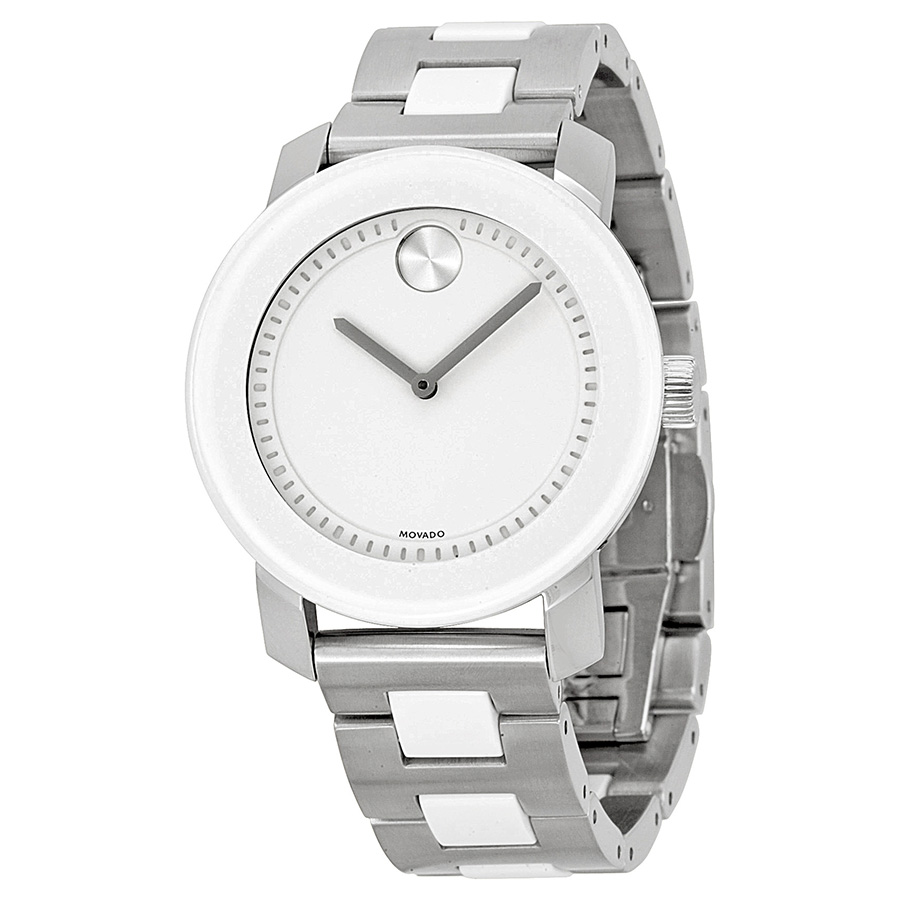 Movado Bold Chronograph Steel Case Automatic Silver Dial Mens Watch