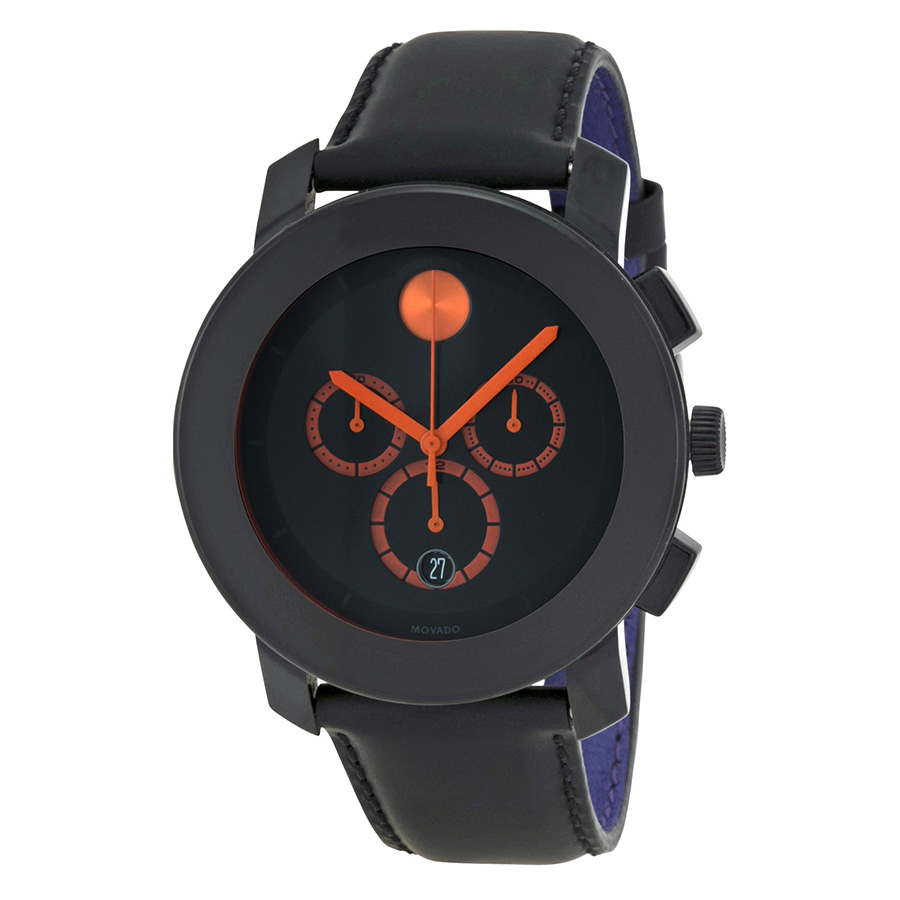 Movado Bold Black Chronograph Watch - Swiss Made - Automatic Movement