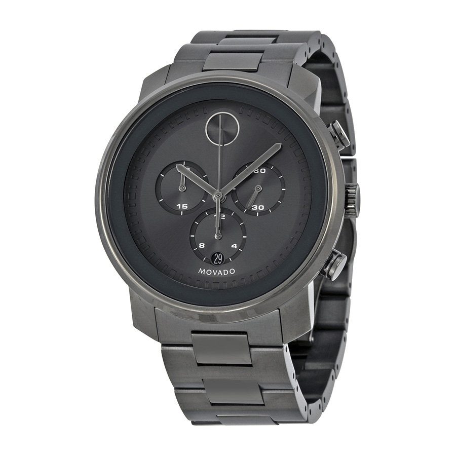 Movado Bold Automatic Chronograph 3600277 - Jet Black Face Water Resistant Mens Watch