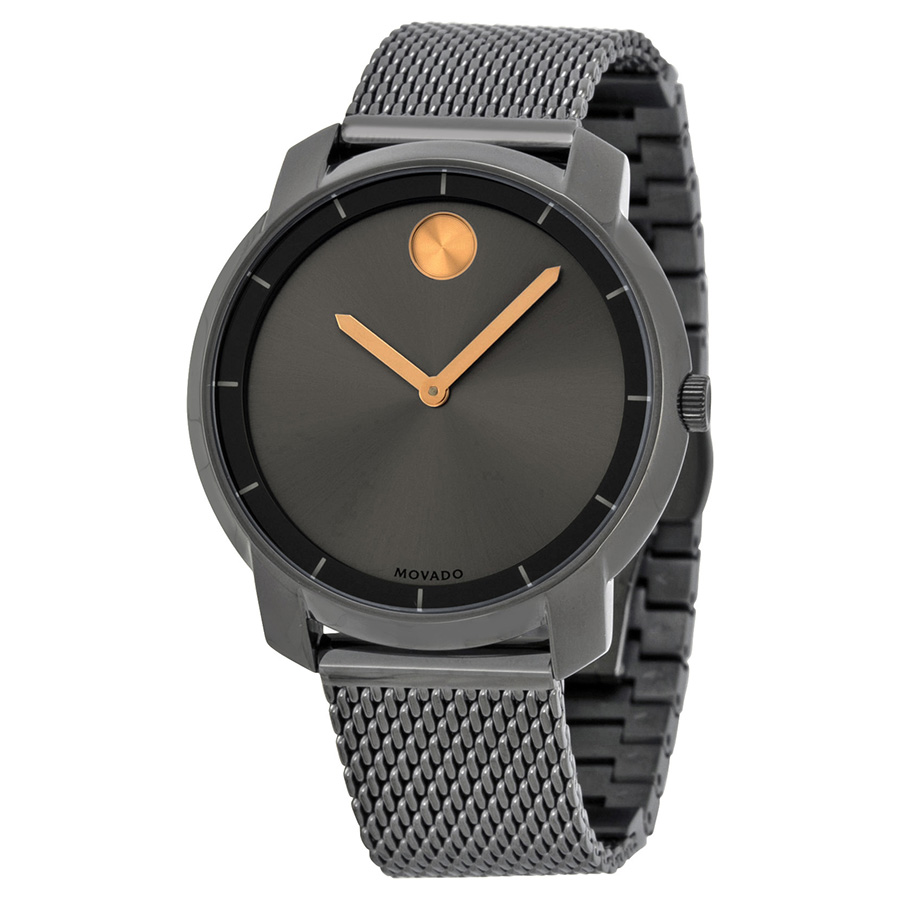 Replica Movado Bold 3600325 Lady's Watch: Fashionable Quartz Silver Tone with Elegant Black Dial