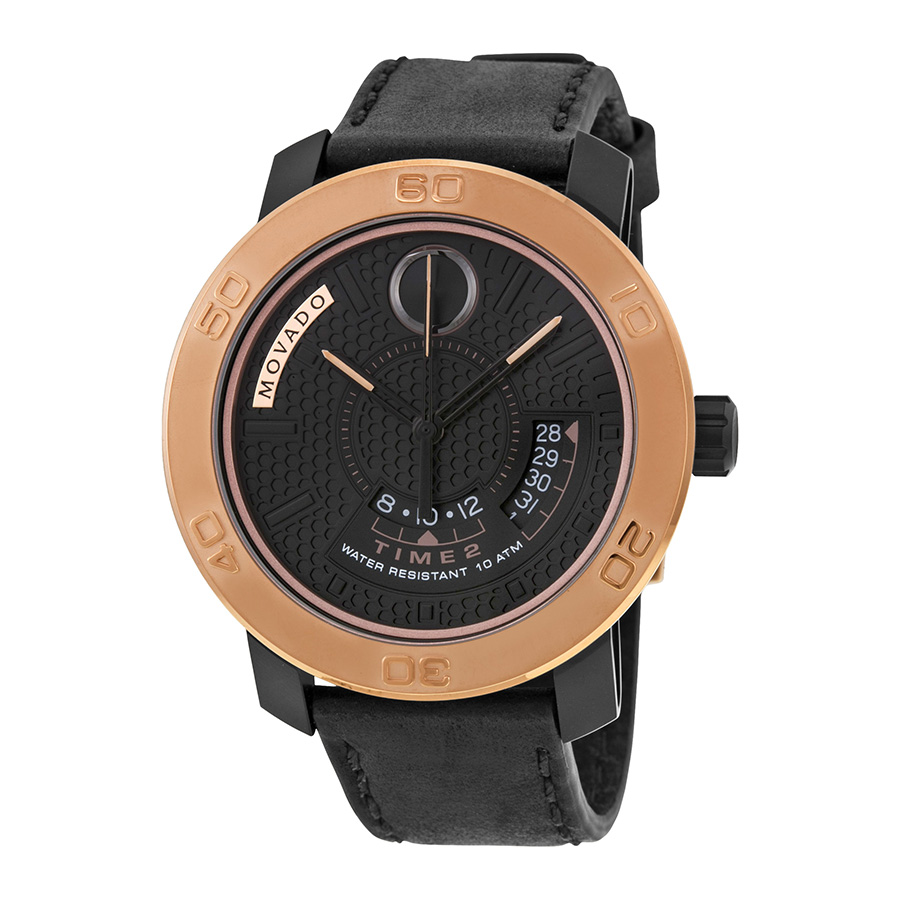 Bold Timepiece by Movado - Ion-Plated Black Steel, Black Chronograph Watch