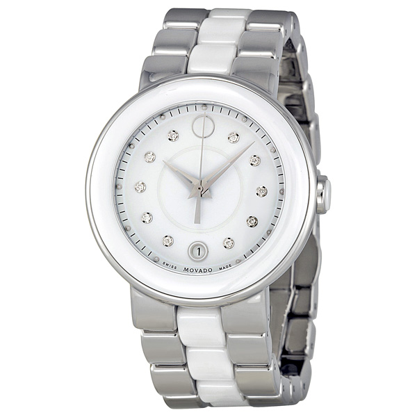 Movado Cerena Elegance 0606540 Lady's Swiss Quartz Watch - Stainless Steel Case & Bezel