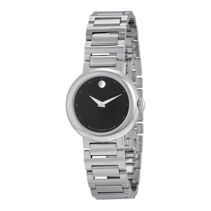 Replica Movado Concerto Automatic Jet Black Face Stainless Steel Water-Resistant 40mm Watch