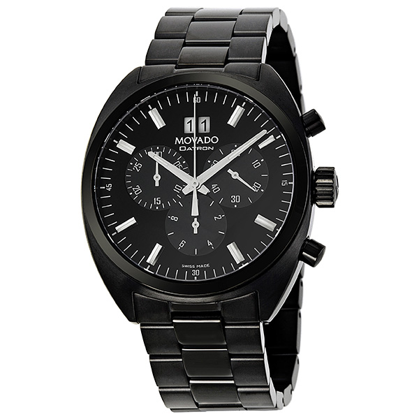 Replica Movado Datron Black Steel Automatic Chronograph Watch