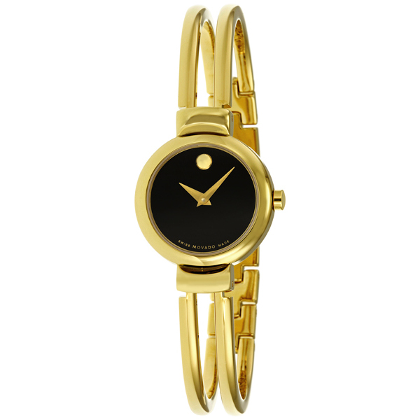 Gold-Tone Movado Harmony 0606058 Classic Round Face Automatic Lady's Watch