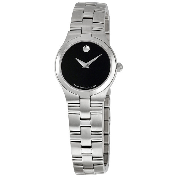 Movado Juro Swiss Automatic Watch with Black Dial & Steel Case