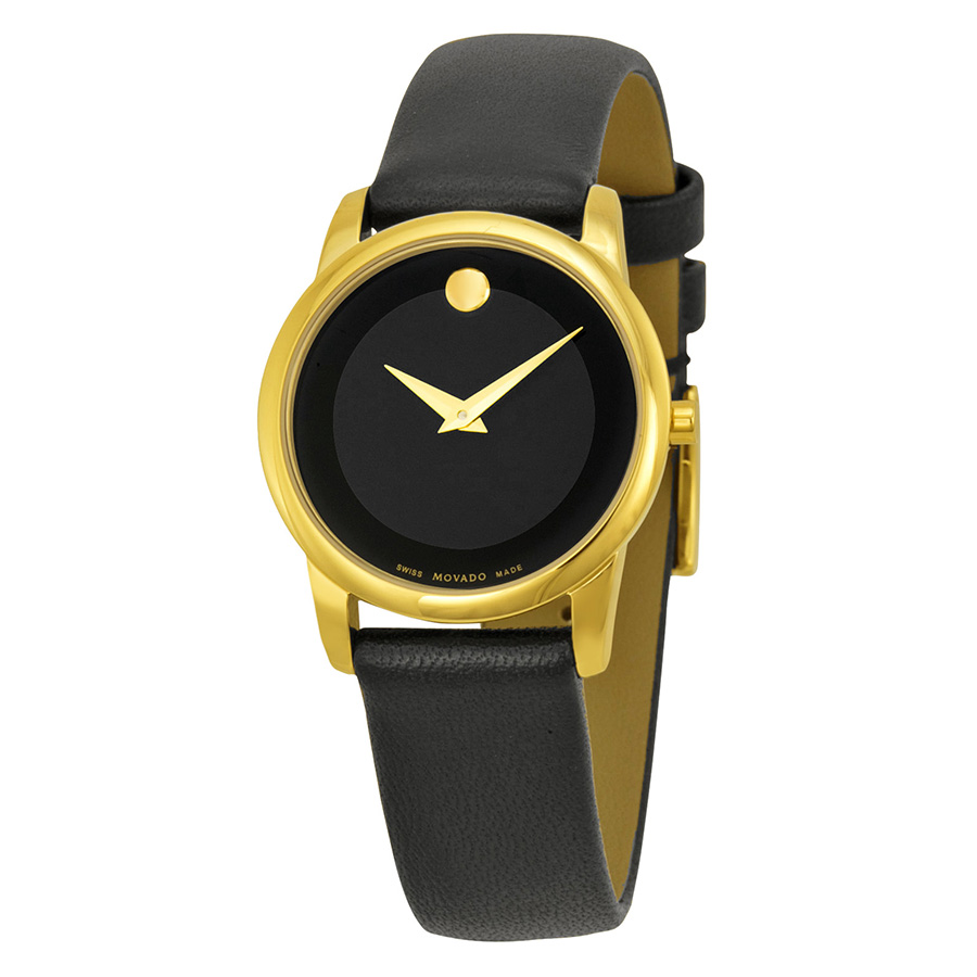 Elegant Movado Museum 606877 Gold-Plated Steel Watch: Classic Timepiece for Dignified Elegance