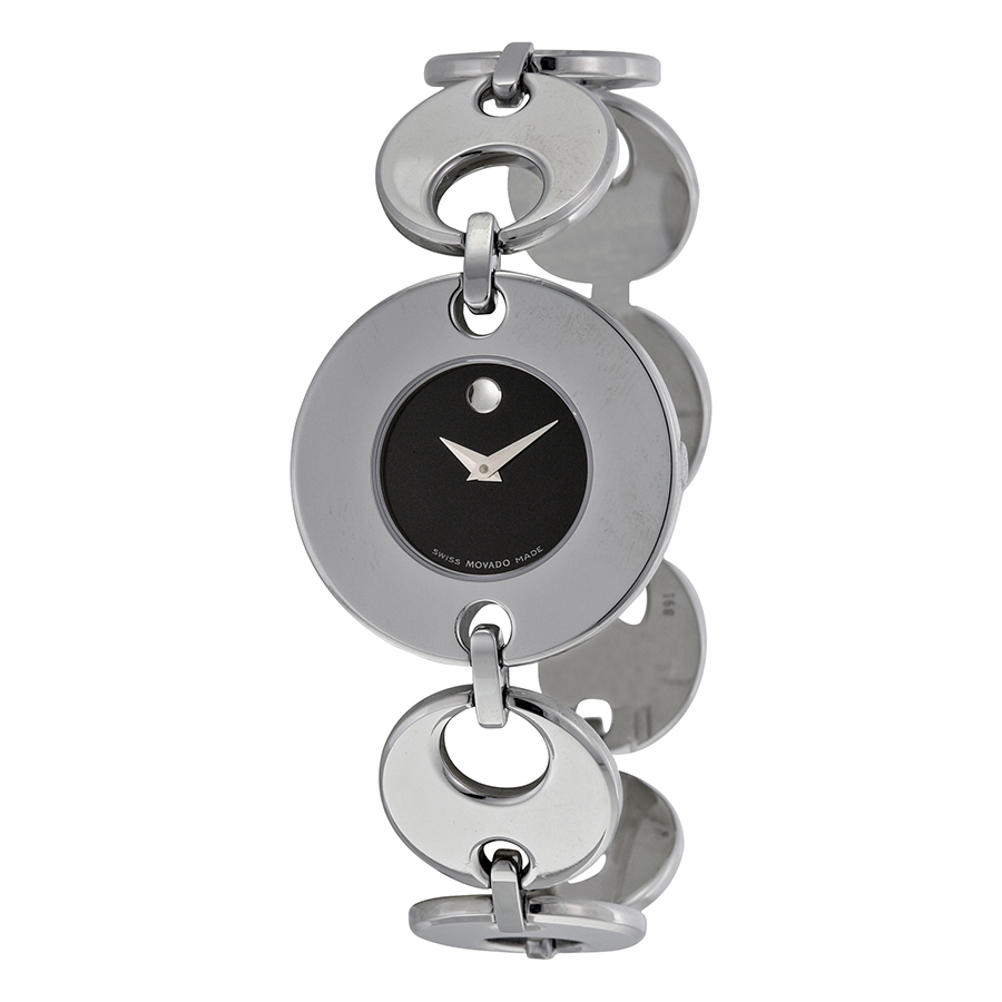 Replica Movado Modern Classic Automatic Stainless Steel Black Dial Watch