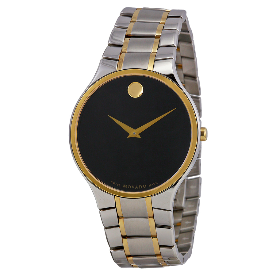Two-Tone Movado Serio Steel & Gold Automatic 42mm Chronograph Watch