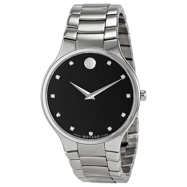 Replica Movado Serio 0606490 Automatic Jet Black Face Watch