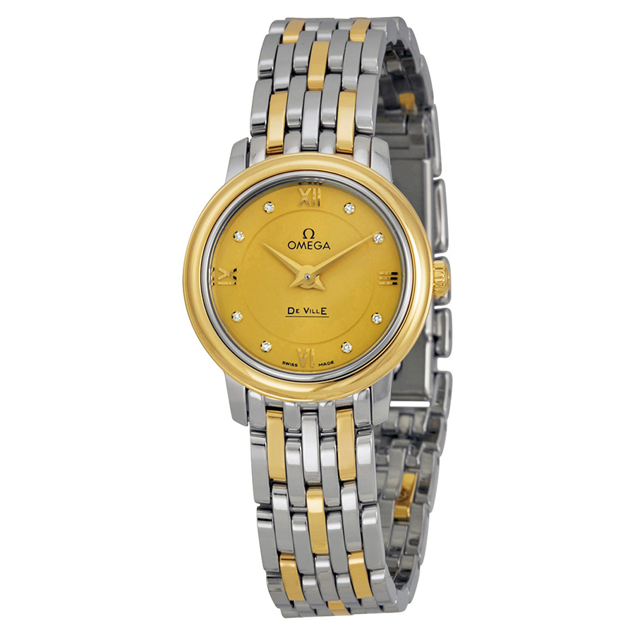 Omega Constellation Quartz Watch - Steel & Yellow Gold - Champagne Dial