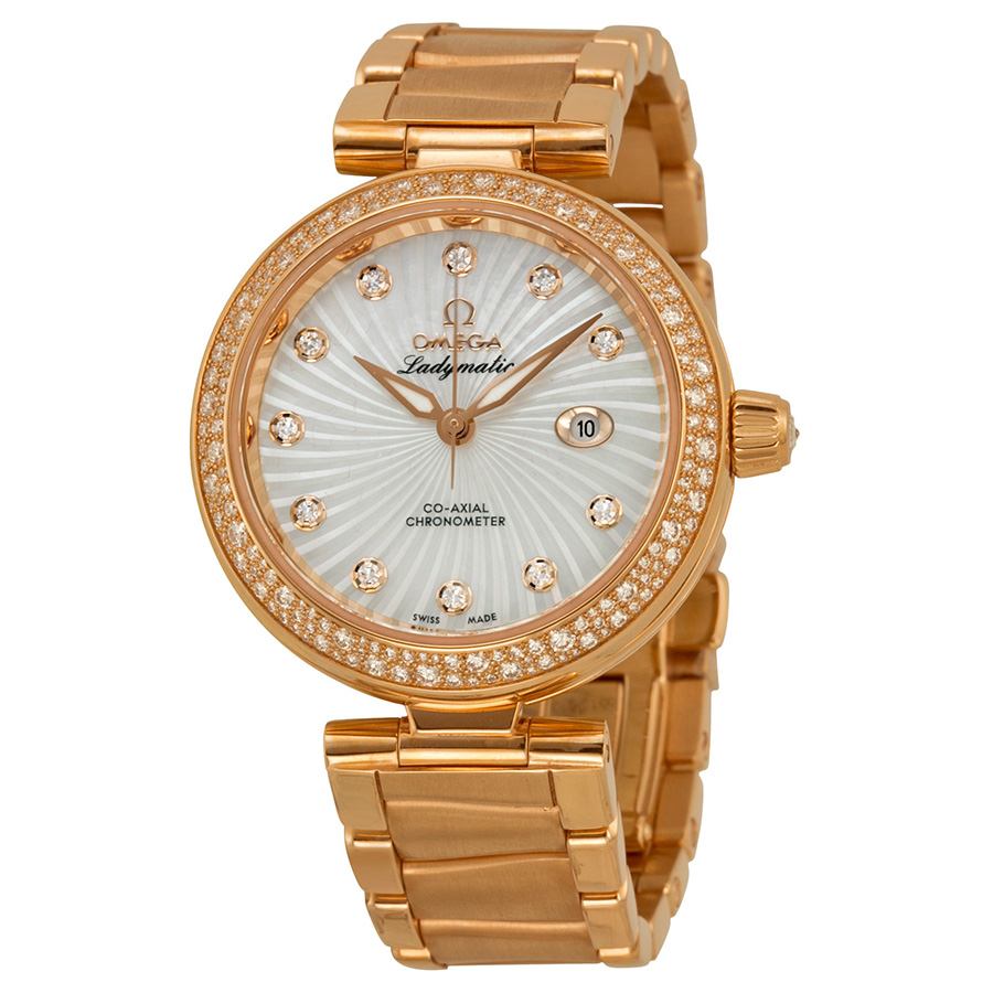 Omega Elite Lady's Watch - 18K Gold Case, White Mother-of-Pearl Dial, Automatic Movement