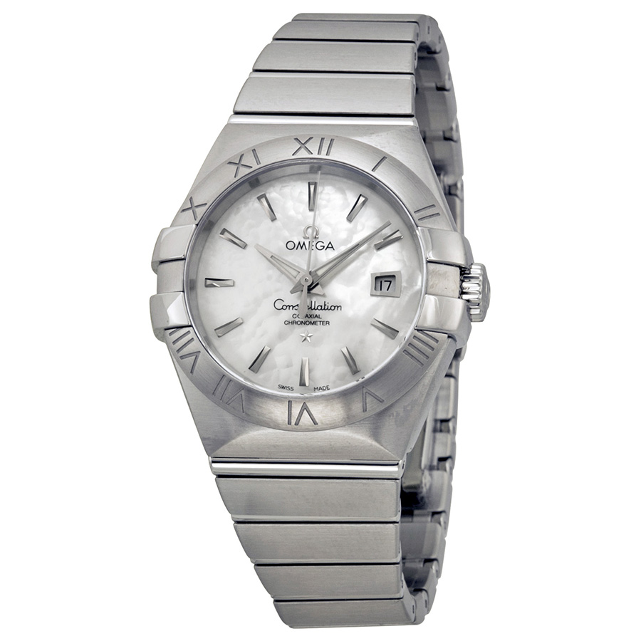 Omega Constellation Steel & Gold Ladies Watch with Diamond Bezel