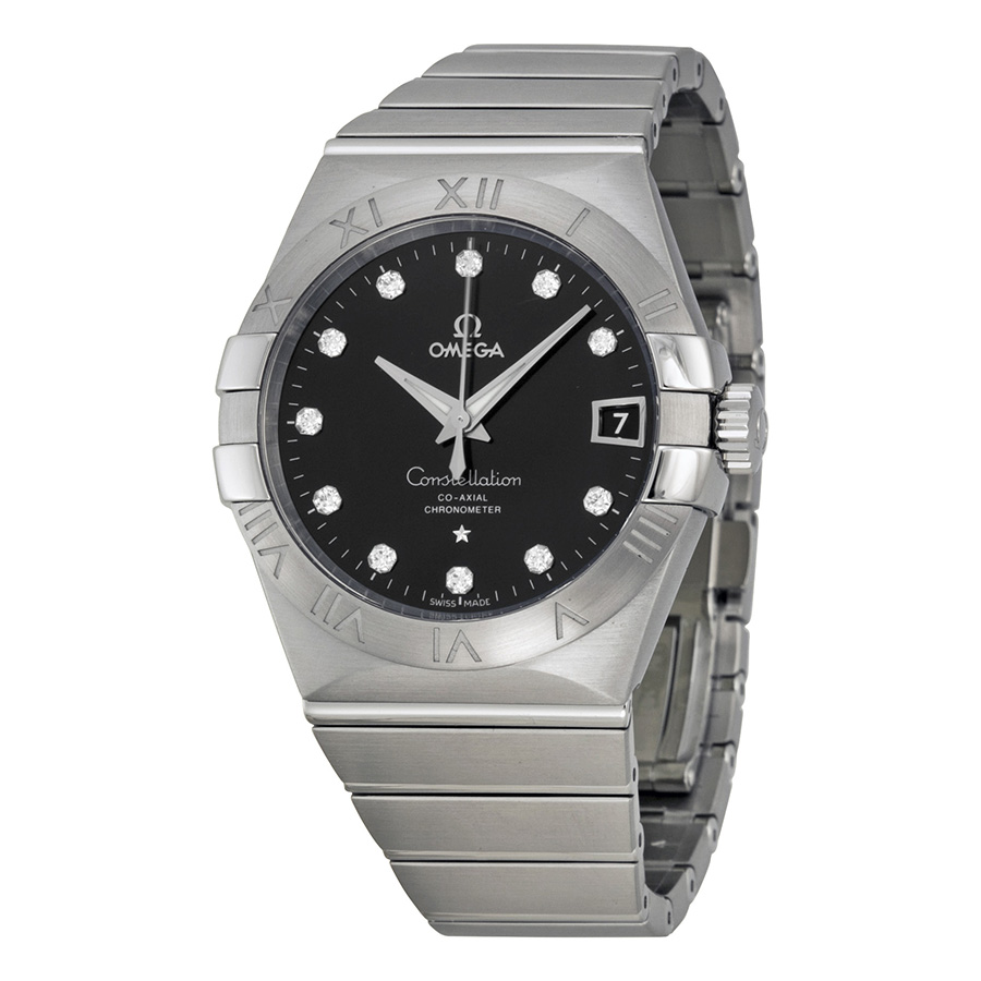 Omega Constellation Black Steel Automatic 38mm Diver Watch - Timeless Elegance