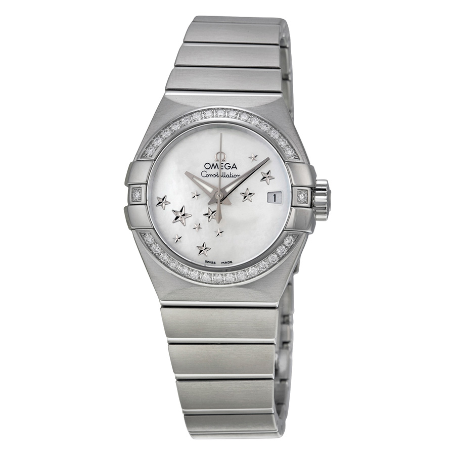 Omega Constellation Classic 27mm White Gold Mother-of-Pearl Dial Ladies Watch