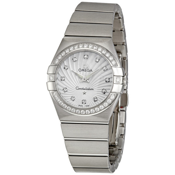 Omega Constellation Ladies Watch Steel & Rose Gold Mother of Pearl Dial