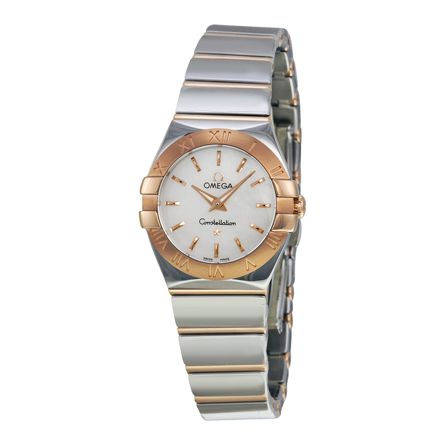 Omega Constellation 24mm Steel & Gold Ladies Watch with Diamond Bezel