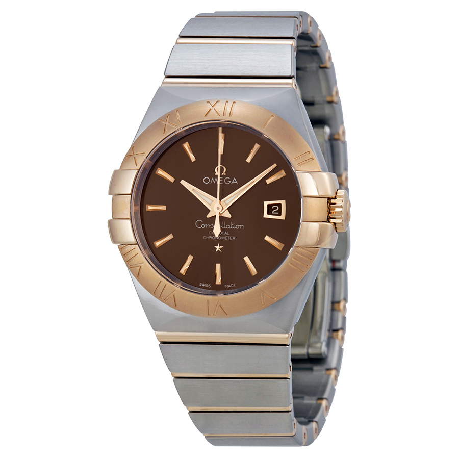 Omega Constellation Classic Brown Face Automatic Watch - 12mm Elegant replica
