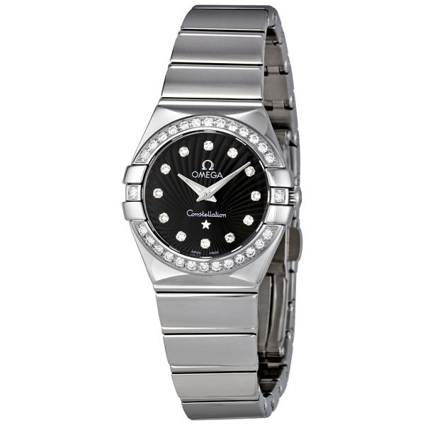 Omega Constellation 41mm Stainless Steel Automatic Jet Black Face Water-Resistant Timepiece