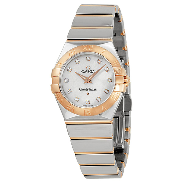 Omega Constellation 12320276055003: Elegance in Steel & Pink Gold, Automatic, 36mm, Jet Black Face, 30m Water Resistant Watch