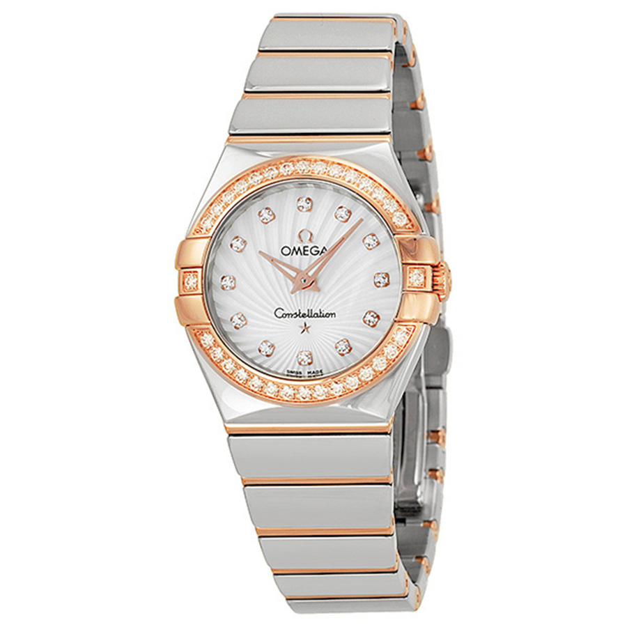 Omega Constellation Classic Automatic 36mm White Gold Case Jet Black Face Reps Watch