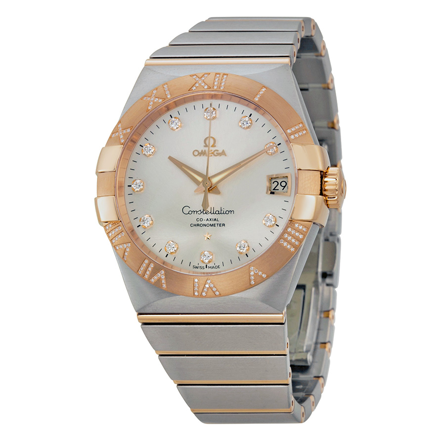 Omega Constellation Silver Automatic Chronograph Watch - Elegant Timepiece