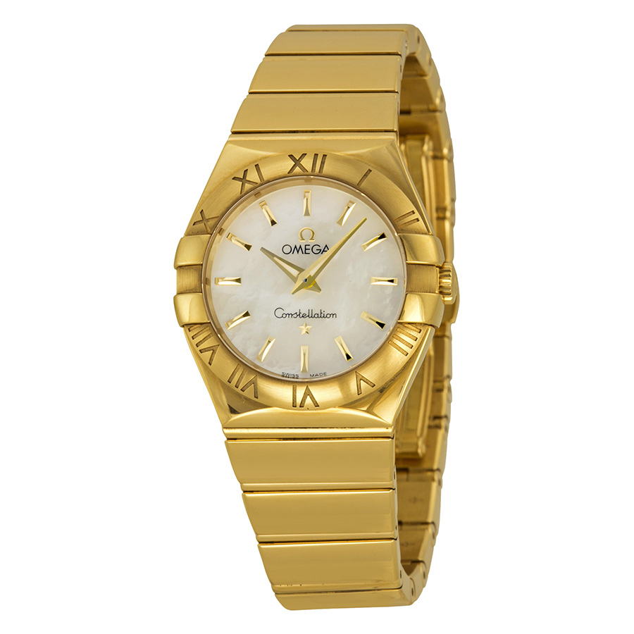 Omega Constellation Classic 35mm Imitation Gold-Tone Watch with Diamond Accents
