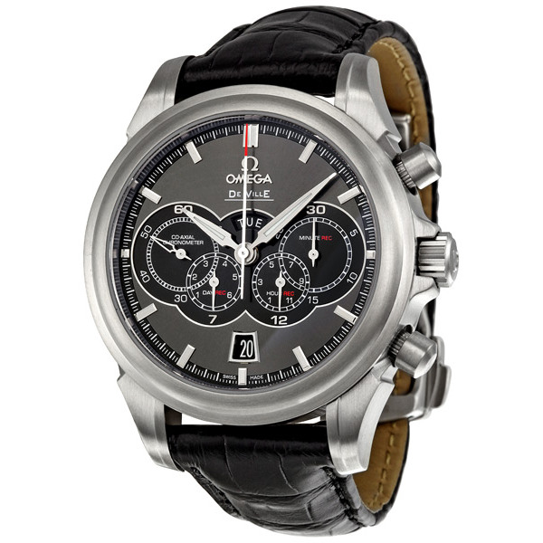 Omega DeVille 41mm Grey Dial Automatic Chronograph Watch