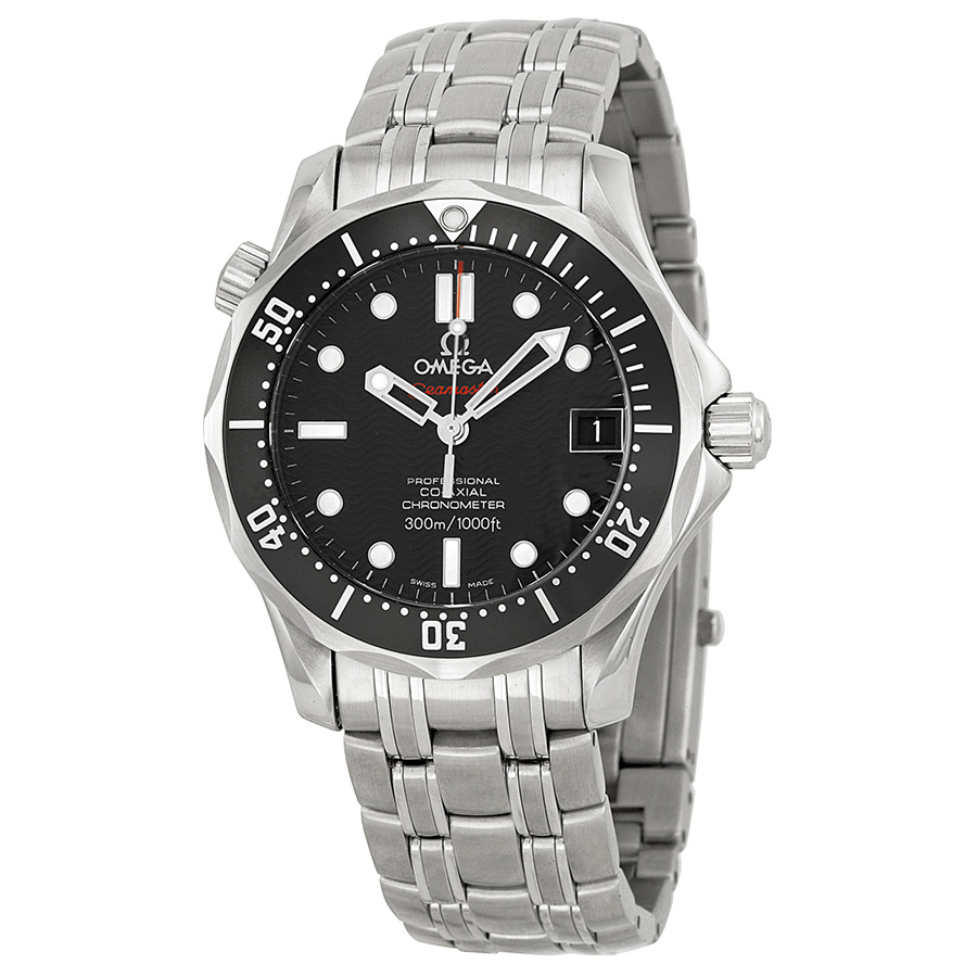 Omega James Bond 212.30.36.20.01.001 Black Diver Replica Watch - Automatic Jet Black Face 300m Water Resistant