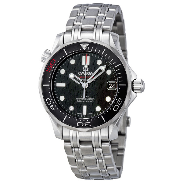 Omega Seamaster Diver 300m Swiss Clone Automatic Jet Black Face Watch