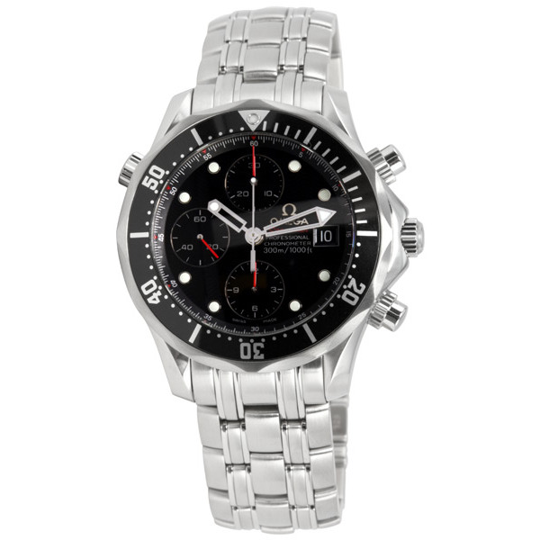 Omega Seamaster Pro 42mm Automatic Dive Watch - Jet Black Face, Stainless Steel, 200m Water Resistant
