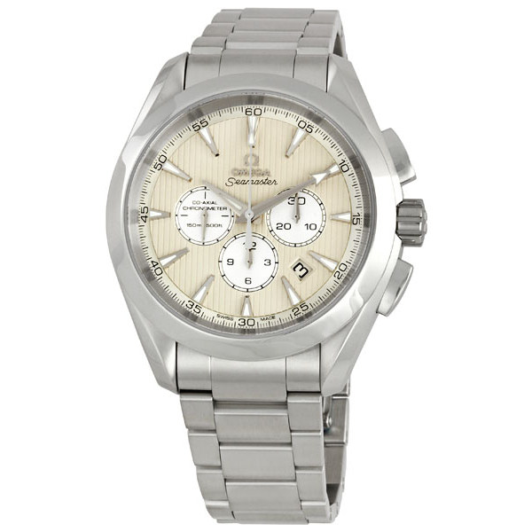 Omega Seamaster Aqua Terra Ivory Bezel Automatic Chronograph 43mm Dive Watch