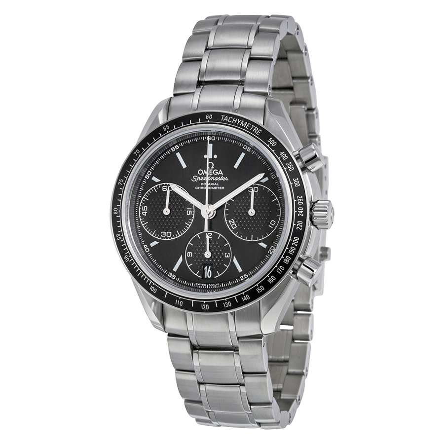 Omega Speedy Pro Automatic Steel Chronograph Jet Black Face 50mm Water Resistant Watch