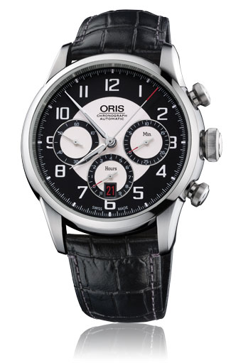 Oris 01 Automatic Pilot Black Face Steel Case 40mm Water-Resistant Watch