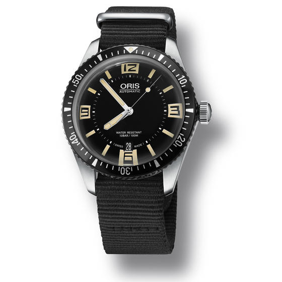 Oris 01 Chronograph Automatic Jet Black Face Steel Watch - 42mm Dive Replication