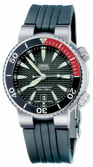 Oris Diver 300m Automatic Black Jet Face Steel Mens Watch