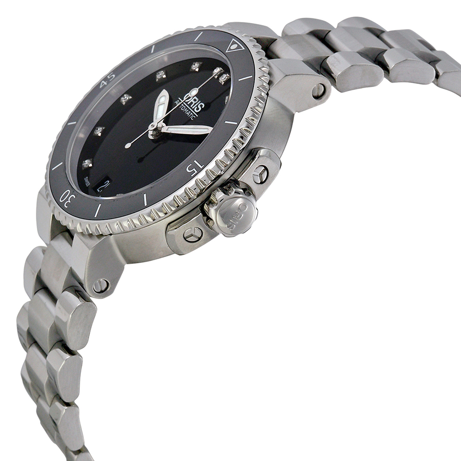 Oris Aquis Ladies Automatic Watch with Blue Dial and Steel Bracelet