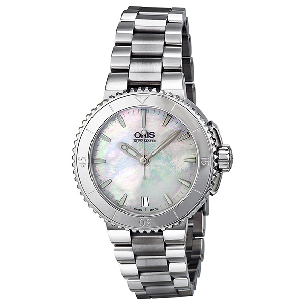 Oris Aquis Mother of Pearl Dial Steel Automatic Dive Watch