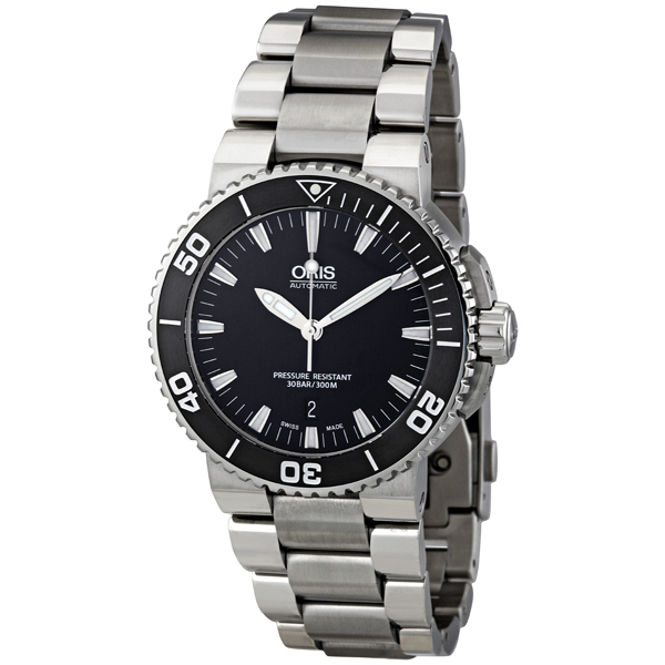 Oris Aquis Automatic Dive Watch with Blue Dial and Steel Bracelet