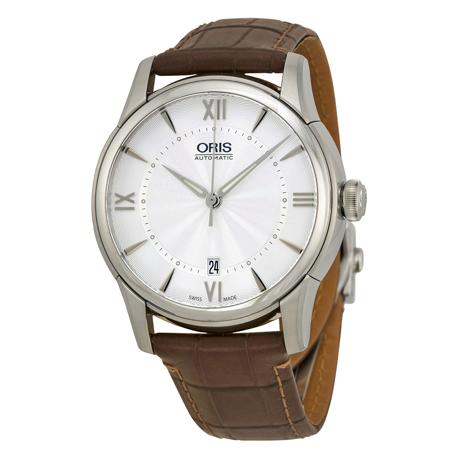Oris Artelier 01 Clone Swiss Automatic Steel Silver Face Mens Watch