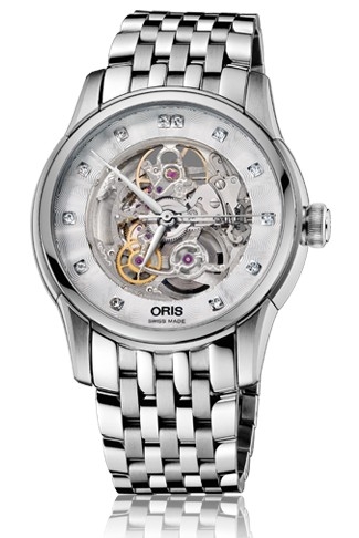 Oris Artelier Skeleton Manual 40mm, 18K Rose Gold Case, Mother of Pearl Dial Watch