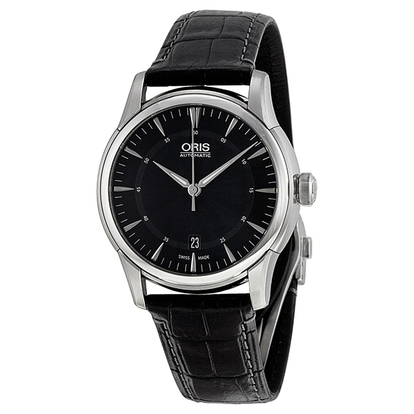 Oris Artelier 733-7670-4054LS Swiss Craftsmanship Chronograph Black Steel Watch