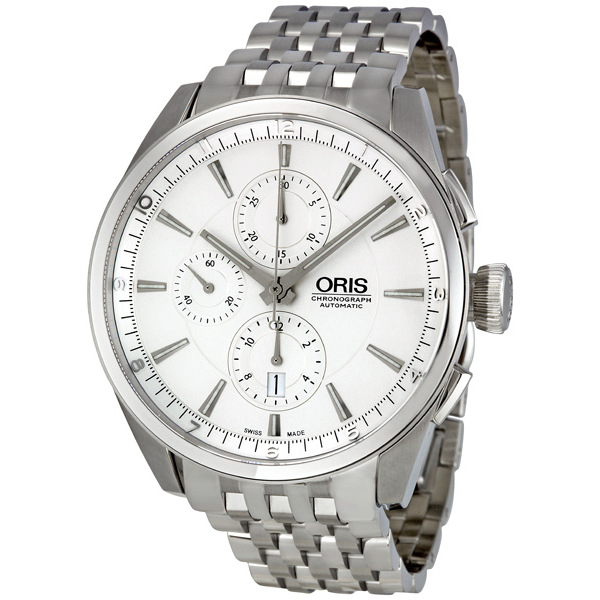 Oris Artix Automatic Pilot Black Chrome Case Silver Dial Watch