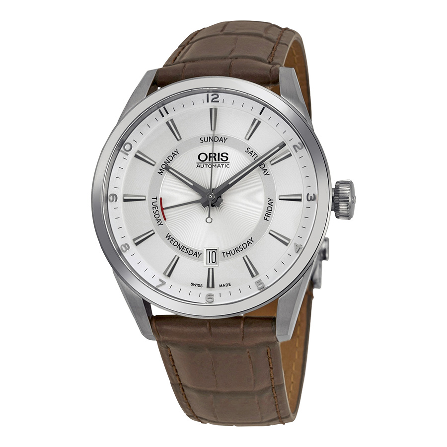 Oris Artix Automatic Watch with Date Stainless Steel Silver Dial